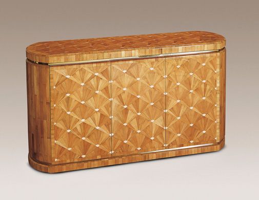 RAFFIA WOOD MARQUETRY CABINENT